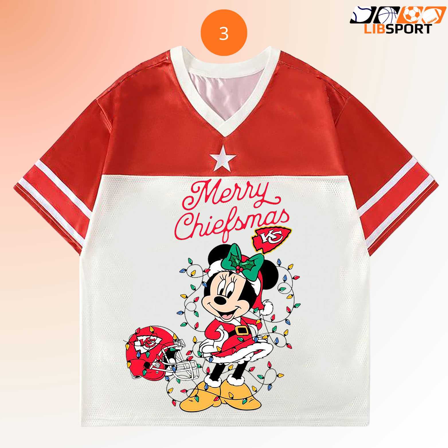 Kansas City Chiefs Jersey, Minnie Mouse Holiday Shirt, Unisex Fan Tee